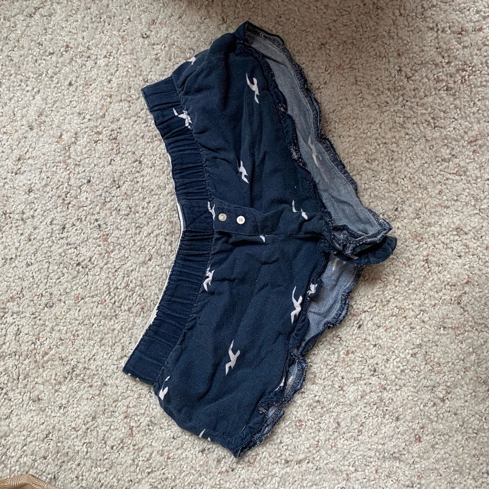 Hollister Navy Blue Sleep Shorts Size Small